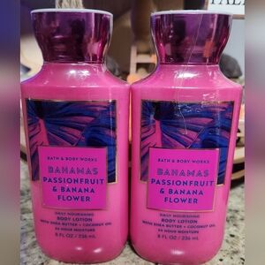 Bath and Body Works Bahamas Passionfruit and Banana Flower  Body Lotion Bundle